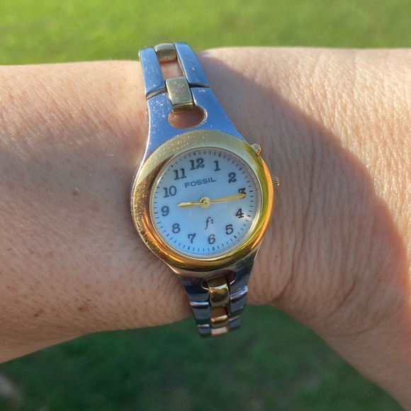 Fossil F2 watch silver and gold link watch ES-9064 - Picture 8 of 8